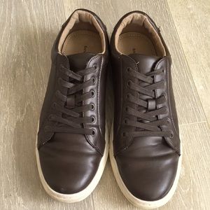 Mens Banana Republic Leather Platform Sneakers